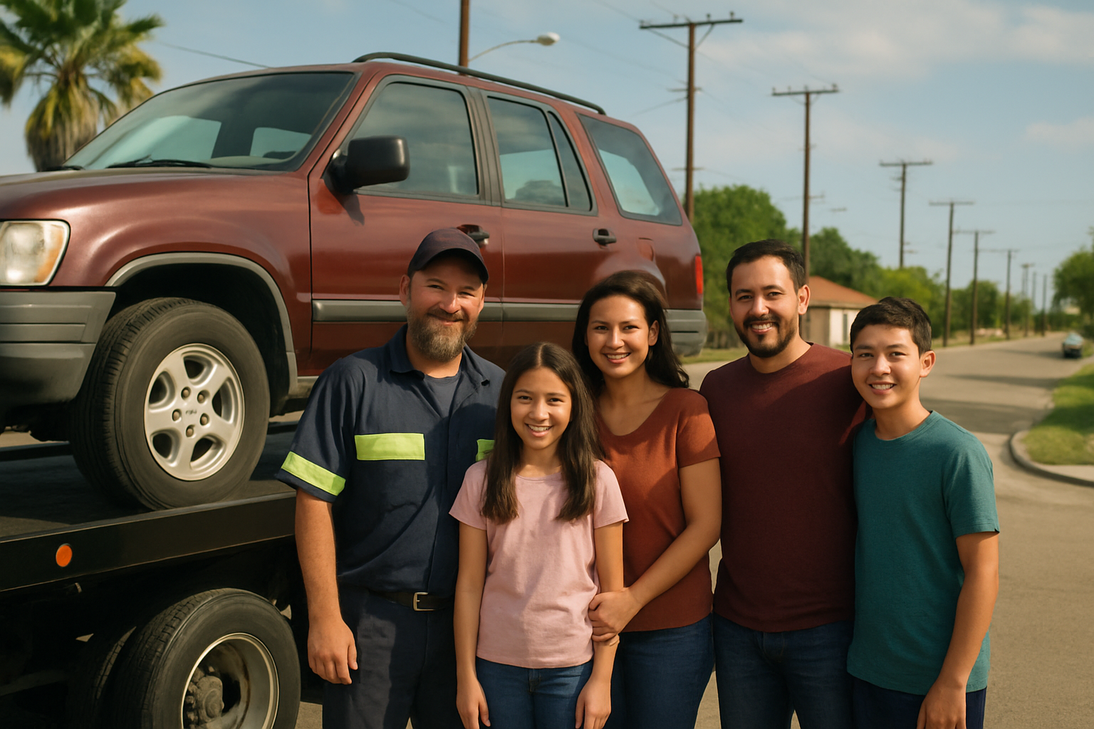 Vehicle donation moment in Corpus Christi